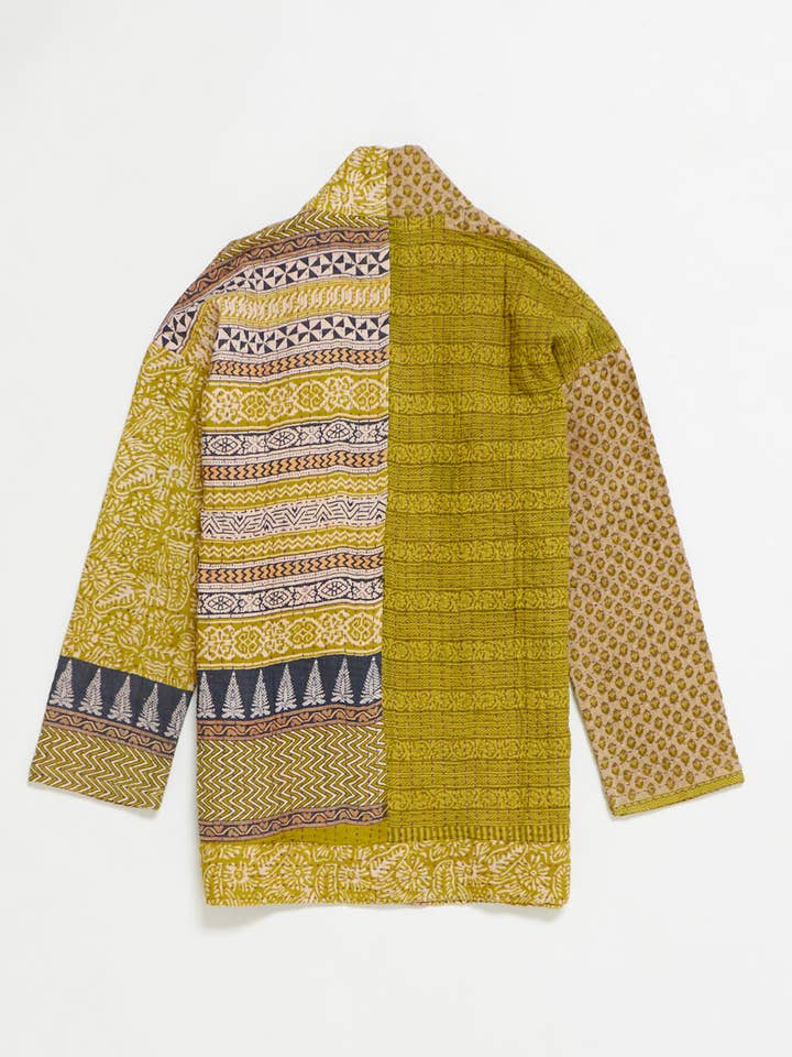 Kantha Quilted Jacket - No. 250705 for wholesale by Anchal