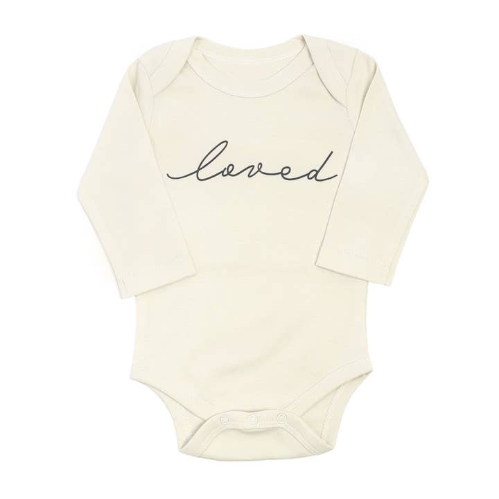 Baby Bodysuit - Loved - GOTS Organic Cotton   for wholesale by Little Nature Lover