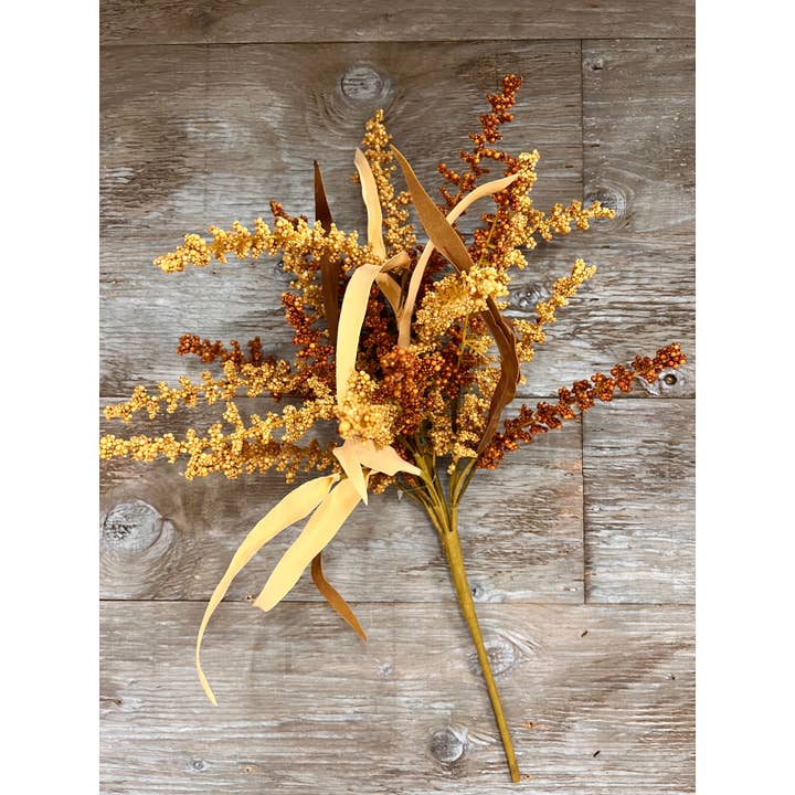 Wholesale Home Decor - Wholesale Artificial Flowers - Amber Harvest Thyme Pick