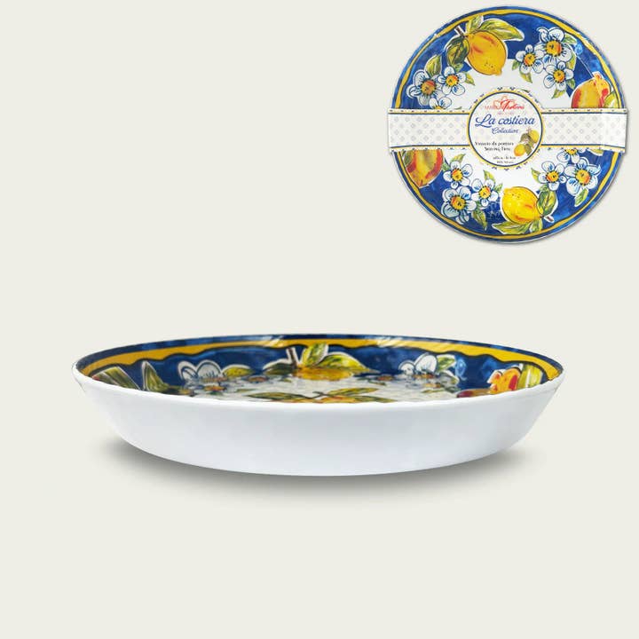 Rund Tallerken med Kant La Costiera Citrusfrugter i Melamin ø35cm for engroshandel hos ARCA ITALY