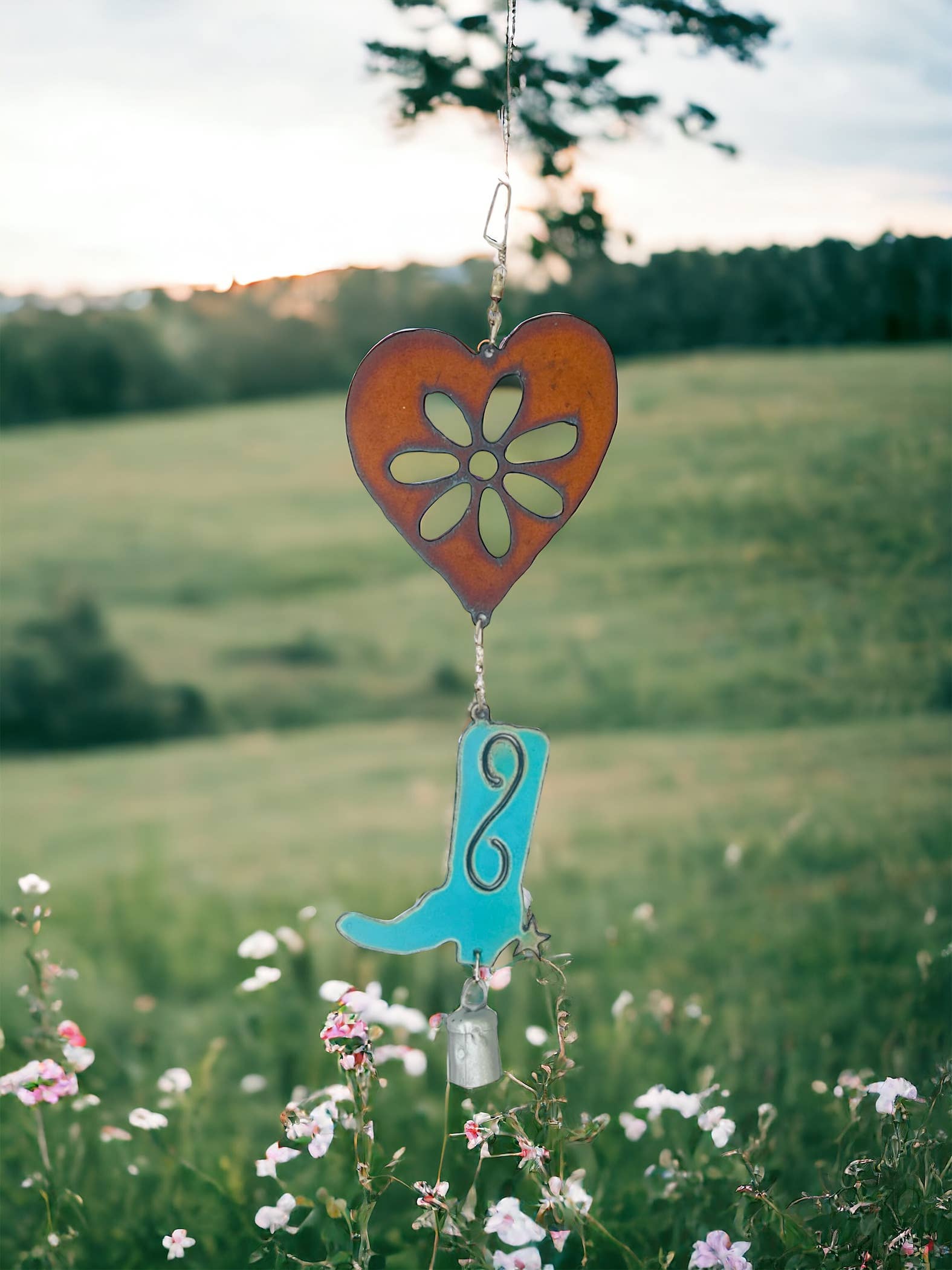 Iron Jewel - Vendita all'ingrosso Campanelle a vento - Boot Campanello eolico western sudoccidentale Denver Texas garden USA1