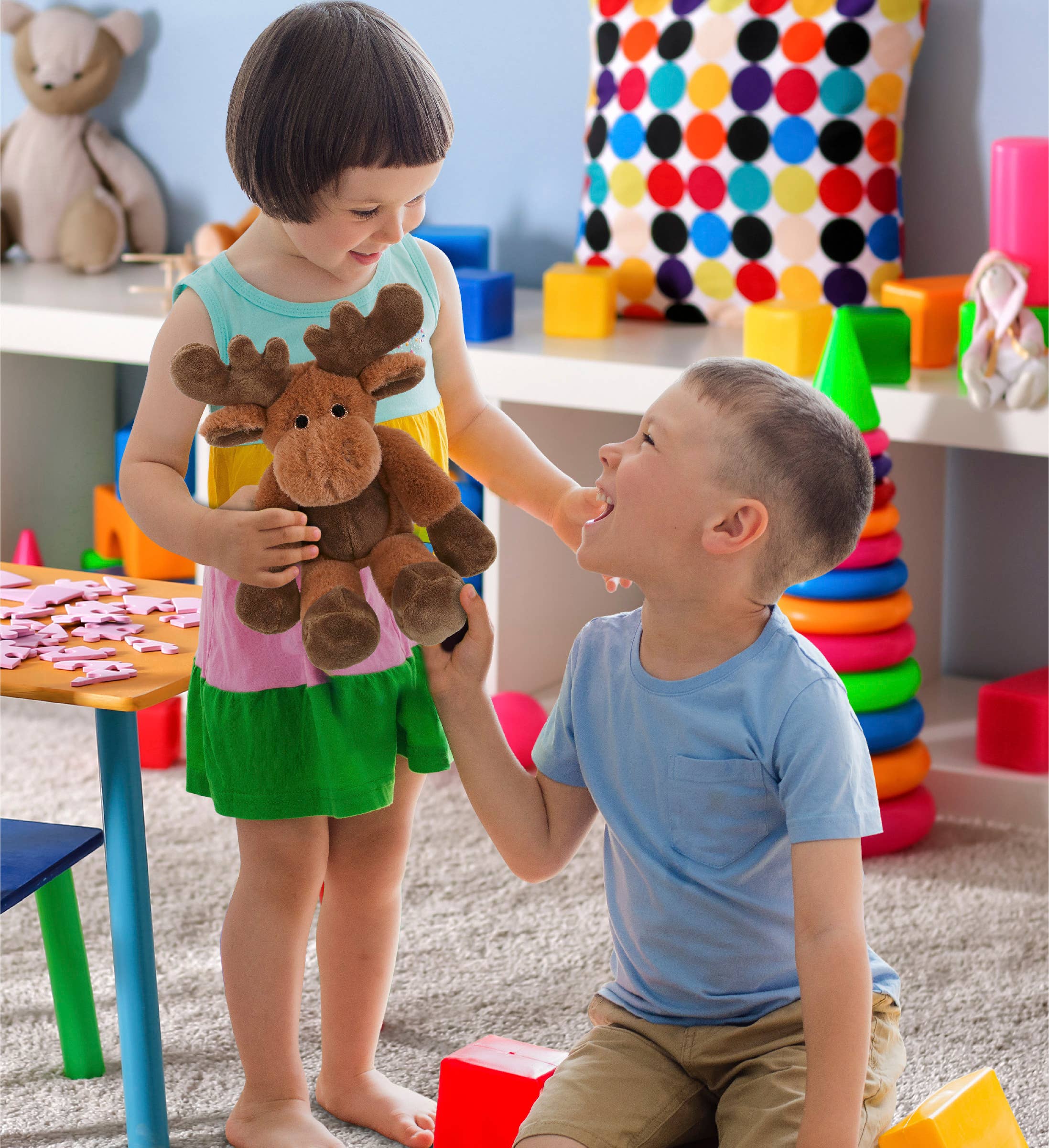 Cota Global - Vente Peluche – enfant et bébé - Peluche ultra-doux - Élan à longues pattes 26,7 cm5