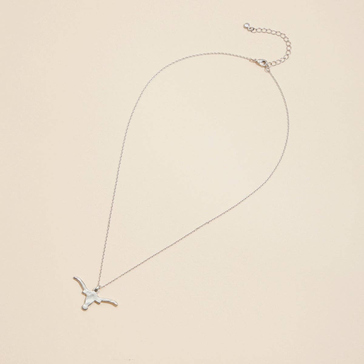 Frem - Wholesale Halskettinghanger - Longhorn Charm Goudgedompelde Korte Ketting3