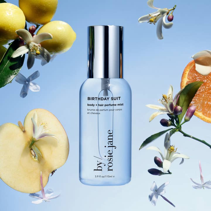 BRUME PARFUMÉE CORPS + CHEVEUX BIRTHDAY SUIT pour la vente par By Rosie Jane