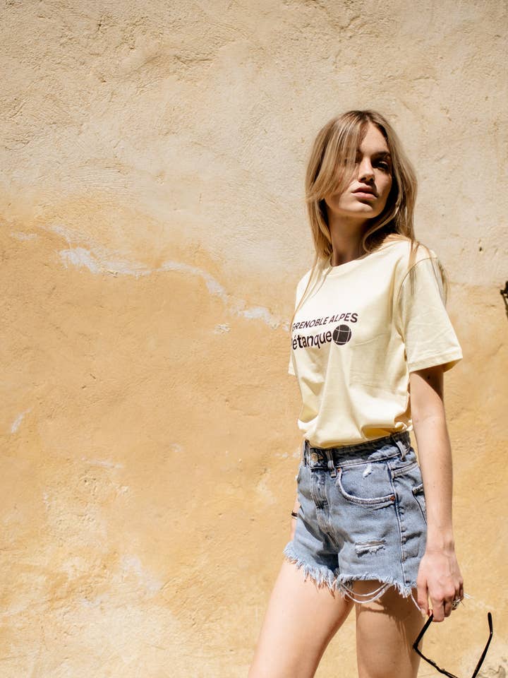 Grenoble Alpes Pétanque. Bomulds-T-shirt, unisex for engroshandel hos Les Petits Basics