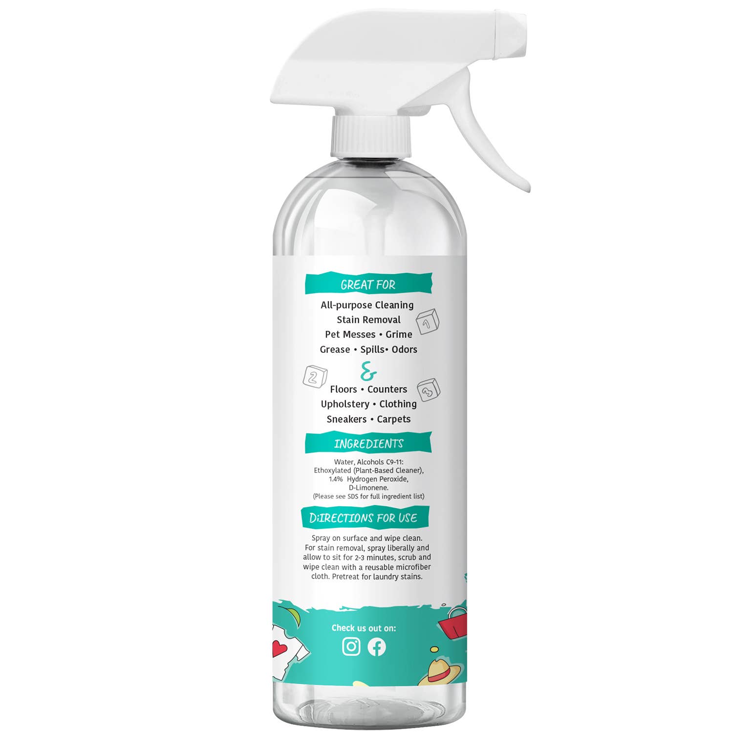 MomRemedy - Vendita all'ingrosso Detergente multisuperficie - Detergente e smacchiatore a base di perossido di idrogeno - 710 ml9