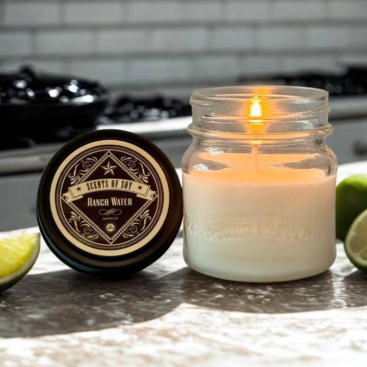 Ranch Water Canning Jar Soy Candle for wholesale by Scents Of Soy Candle Company