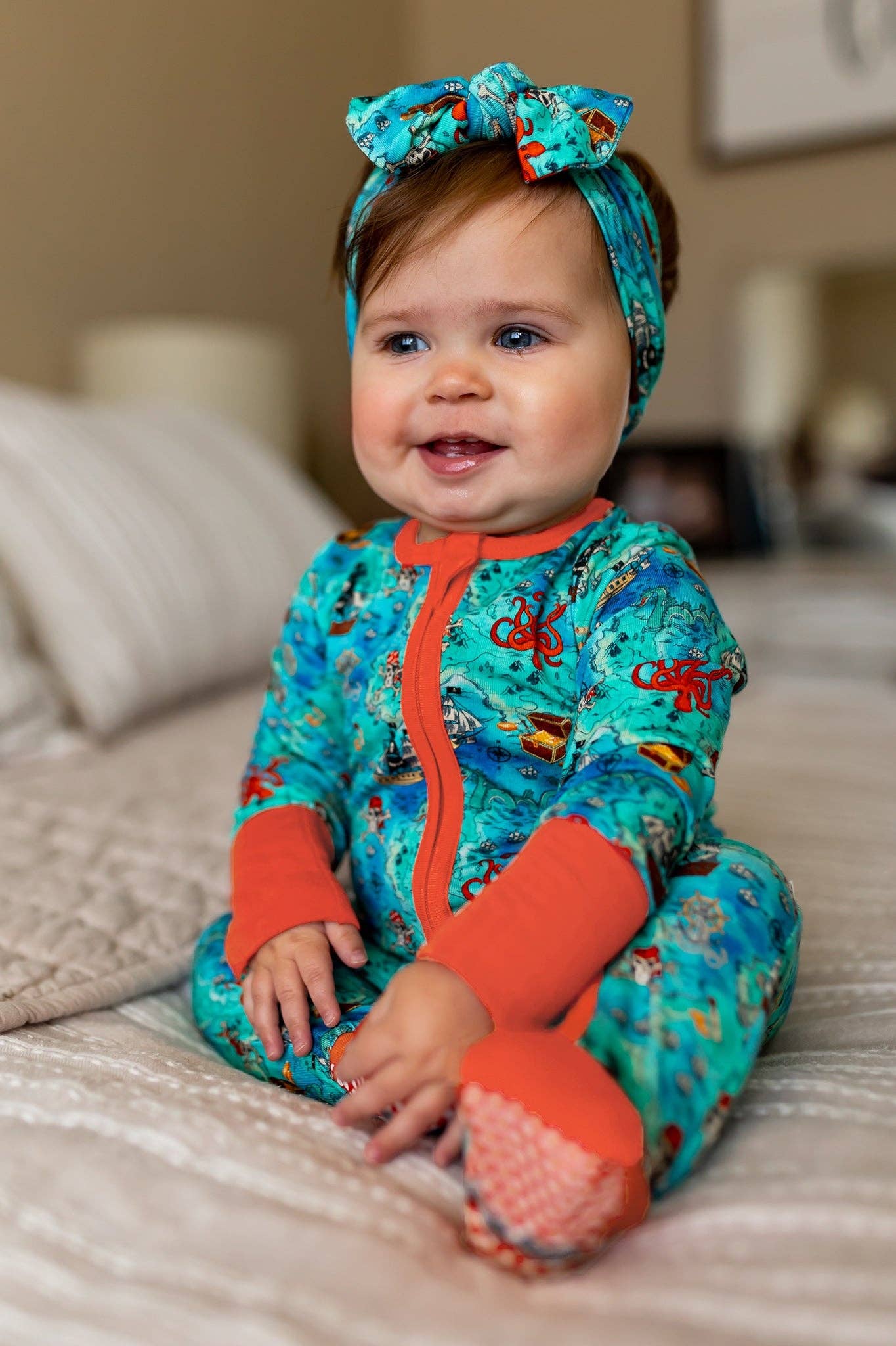 Free Birdees - Wholesale Hair Bow - Baby - Pirate High Seas Treasure Map Hair Bow3