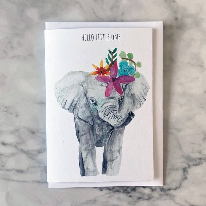 Baby Elefant, nyt babykort for engroshandel hos Pippa & Paper