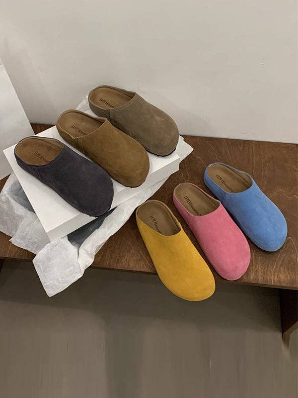 VividLux - Wholesale Slippers - Women's - Round-Toe Split-Joint Flat Shoes Slippers&Mules1