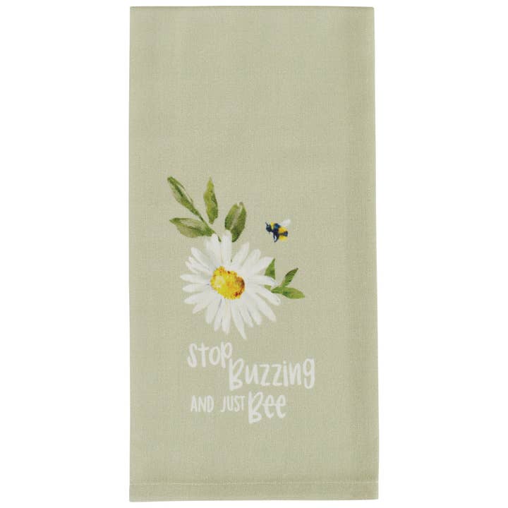 Stop Buzzing Decorative Dishtowel for wholesale by Split P