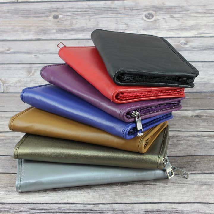 Zip Around Travel Jewelry Storage Case JR 430 for wholesale by Leather Impressions Inc