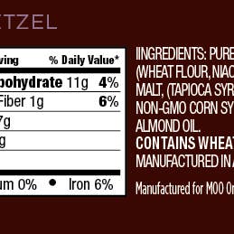 MOO Organic Chocolates - Wholesale Chocolate Bar - Natural Dark Chocolate Caramelized Salty Pretzel Large Bar,3