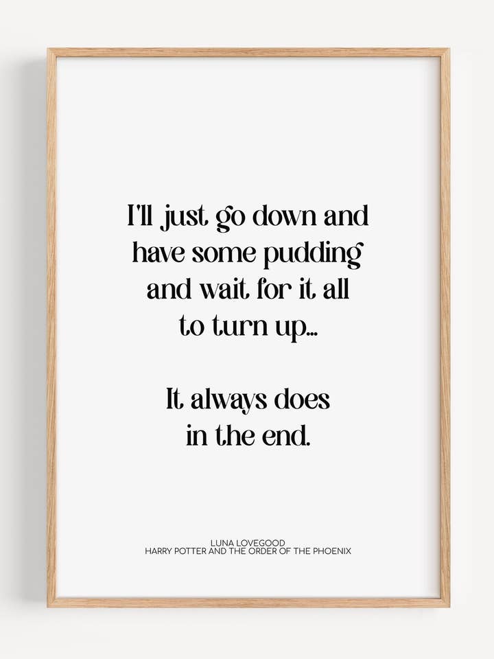 Jag går bara ner Harry Potter-citatutskrift för wholesale av Peardrop Prints