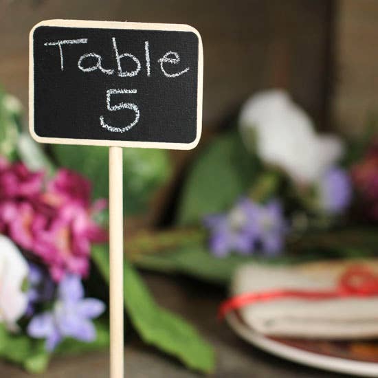 Factory Direct Craft - Wholesale Plant Pot - David Tutera Mini Wood Chalkboard Sign Stakes (Pack of 6) 
2