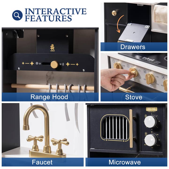 Robud & Mewoofun Official Store - Wholesale Toy Set - Kids - Robud New Super Large Cooking Pretend Play Kitchen Sets6