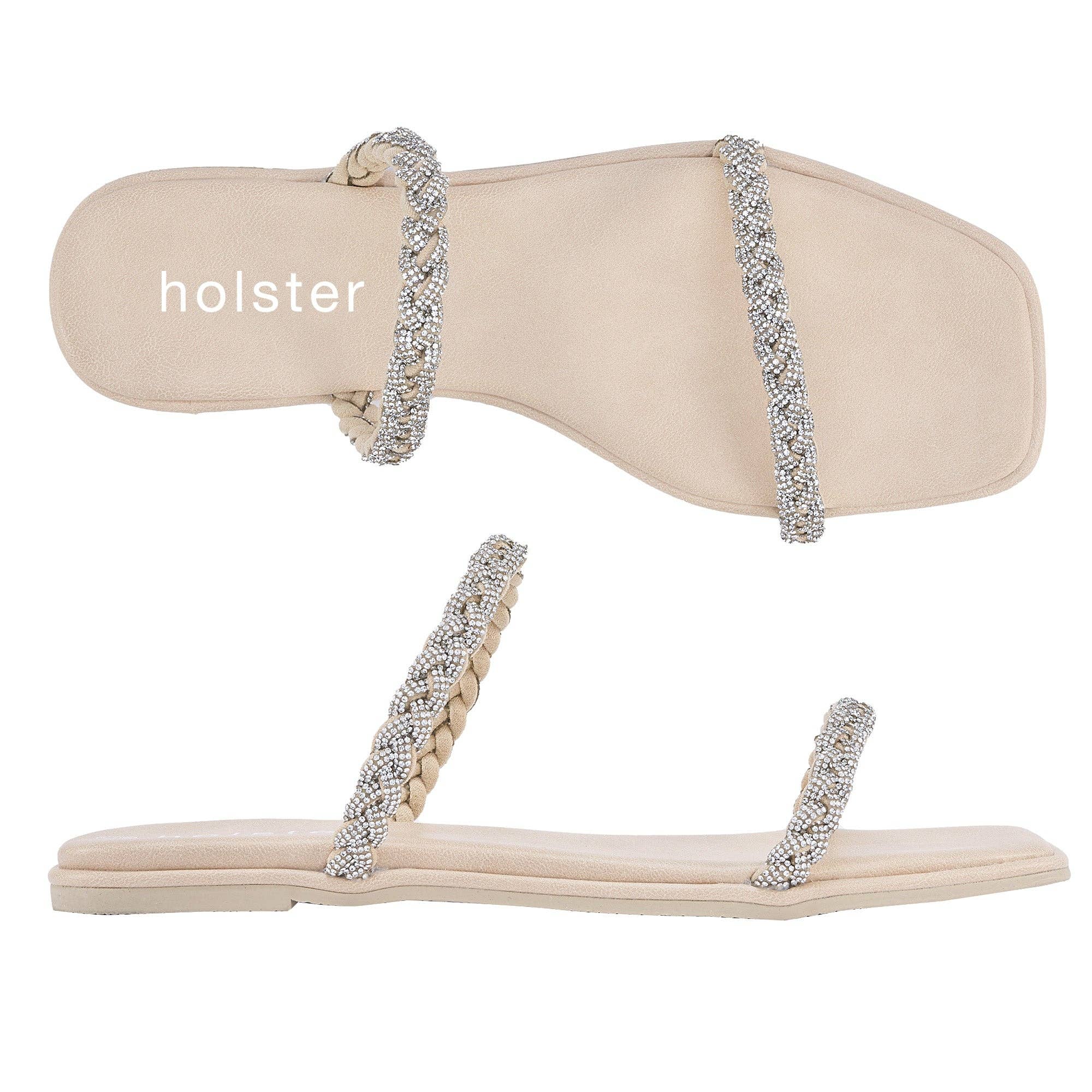 Tiana - Beige and other Wholesale rhinestone slides for your store trending on Faire.