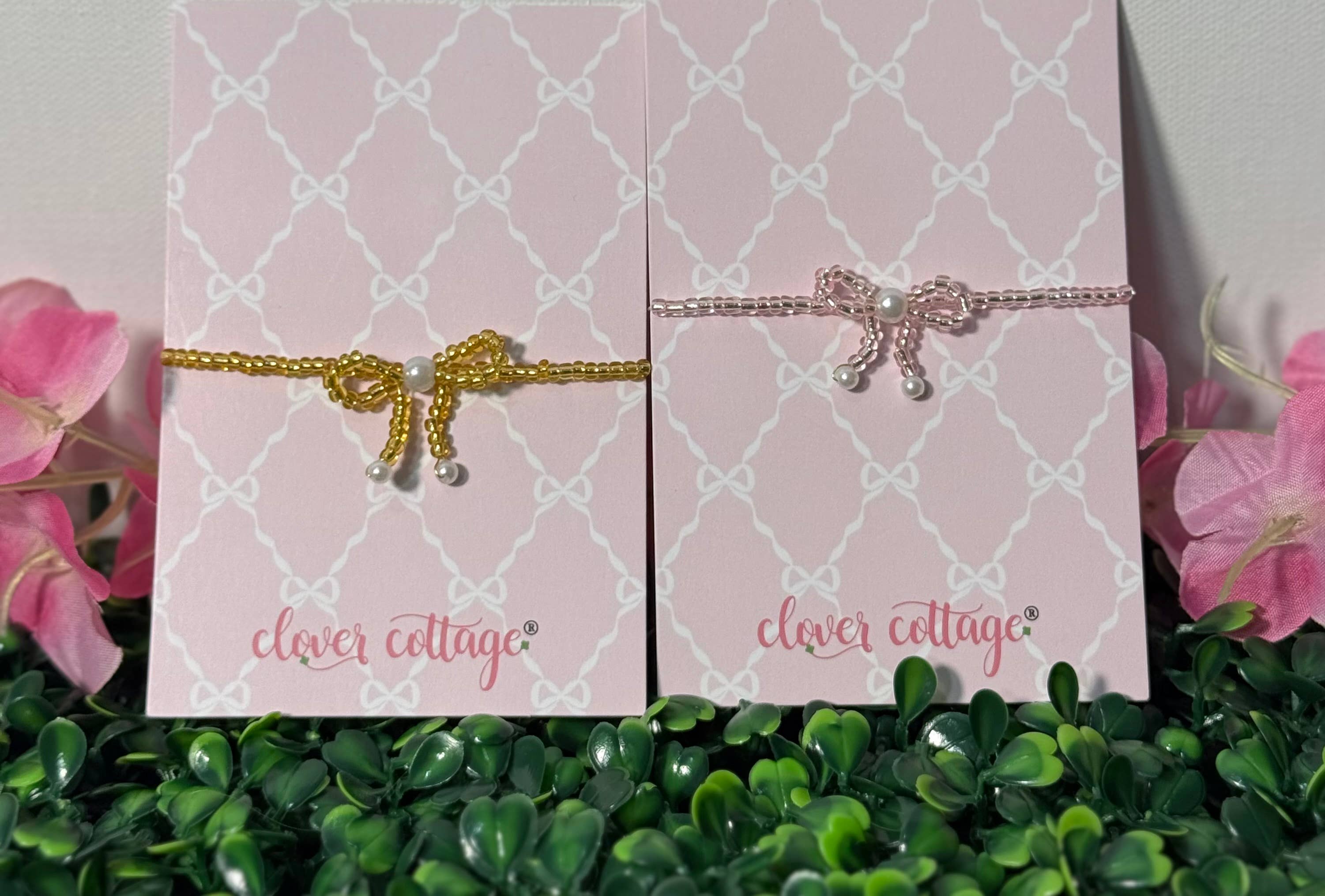 Clover Cottage - Vente Bracelet de perles – enfant - Bracelet Nœud Coquette1