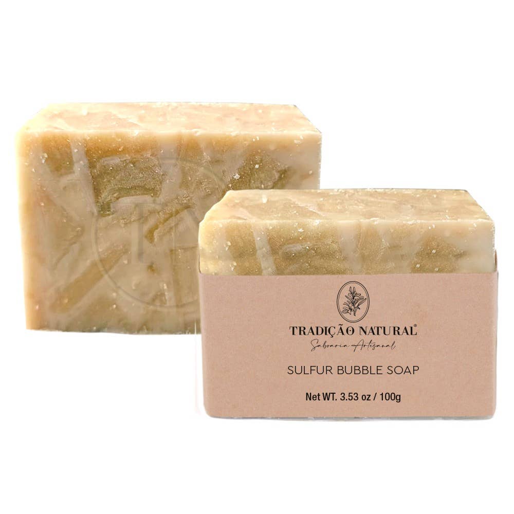 Tradição Natural - Wholesale Bar Soap - Sulfur Bubble Soap - Handmade - 100 g0