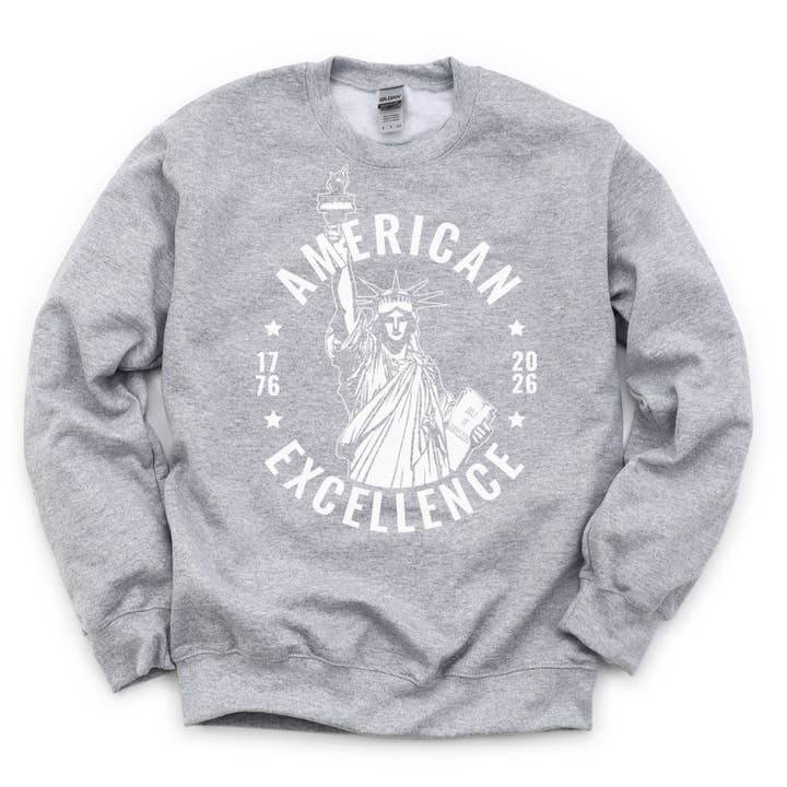 Sudadera de cuello redondo para adulto America 250: Historia de la Excelencia para venta al por mayor de Creative Crayons Workshop