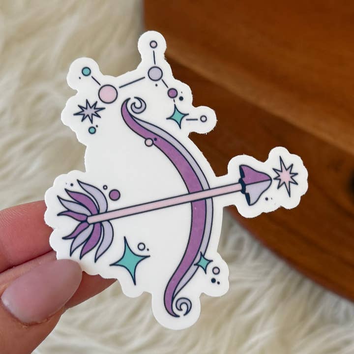 Sagittarius Astrology Symbol Sticker for wholesale by Big Moods
