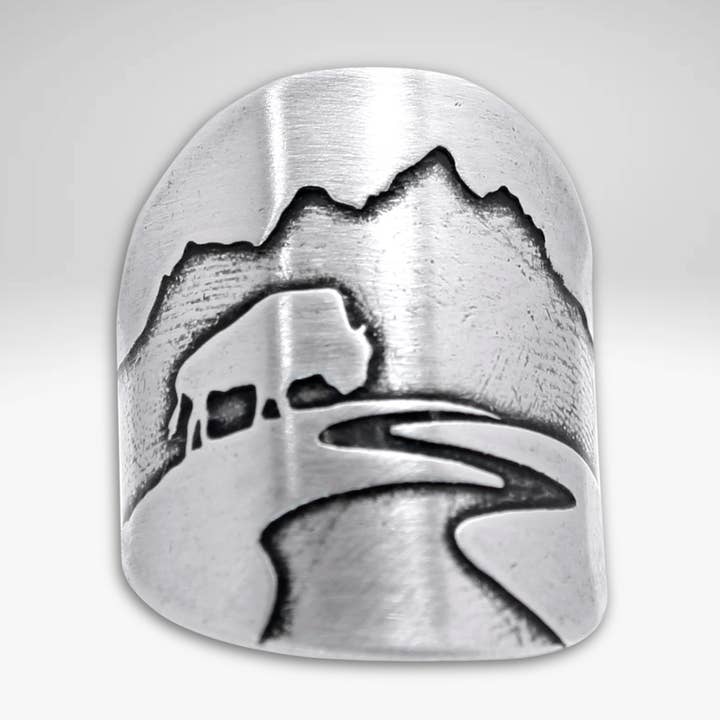 Buff in the Tetons Adjustable Ring for wholesale by Daphne Lorna