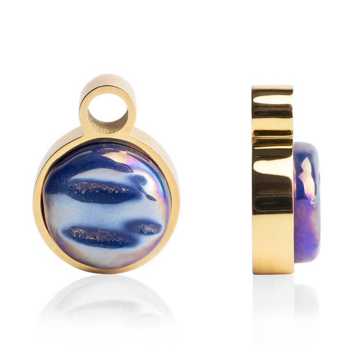 Anhänger für Creolen • Gold / Nachtblau für den Großhandel von ALEXASCHA