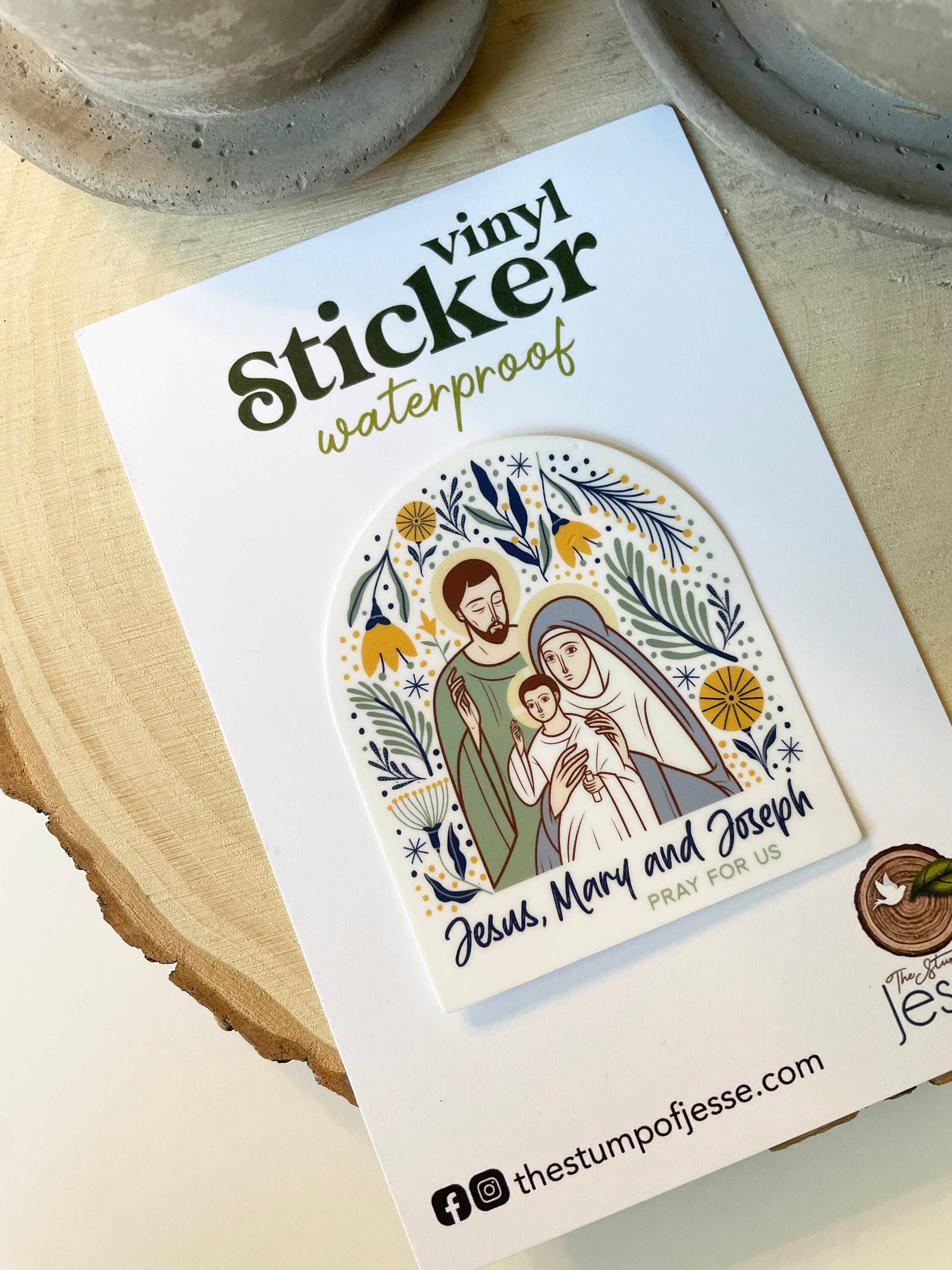 The Stump of Jesse - Wholesale Sticker - The Holy Family Waterproof Vinyl Catholic Sticker3