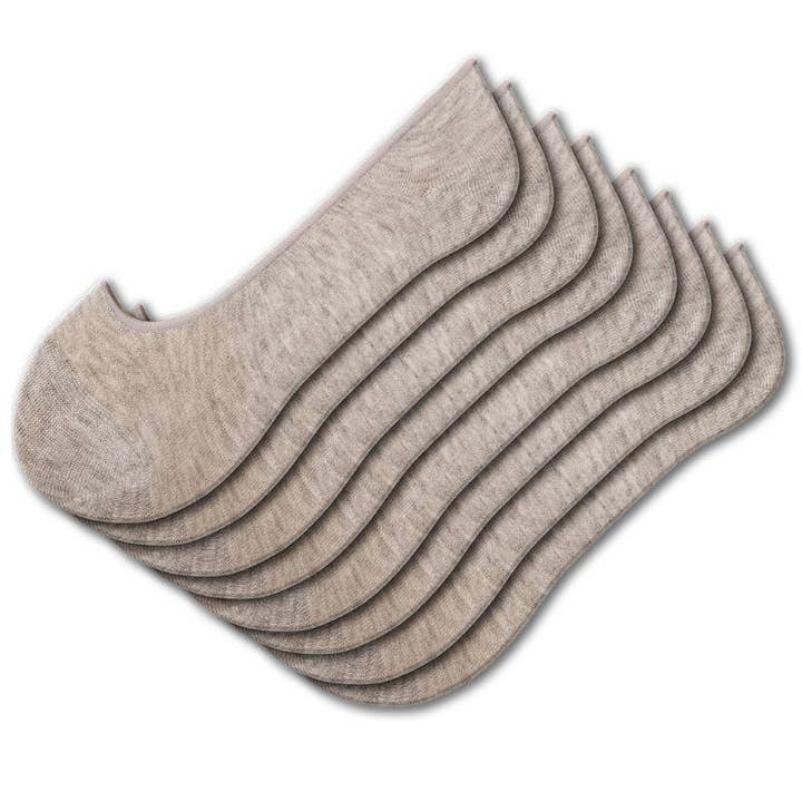 Calcetines invisibles de mujer de bambú premium sin costuras en la puntera de corte bajo - 4 pares para venta al por mayor de Sierra Socks