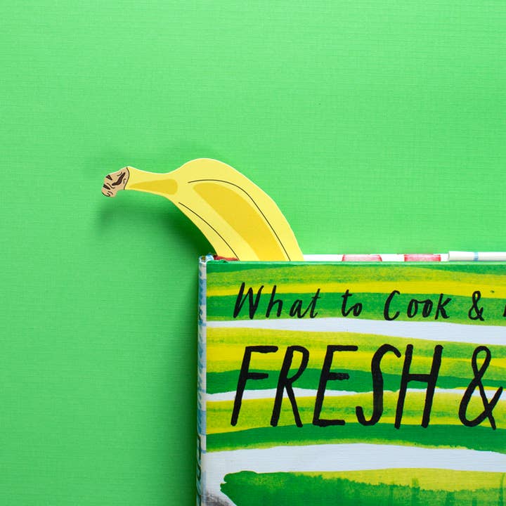 Humdrum Paper - Wholesale Bookmark - Banana Bookmark (it's die cut!)