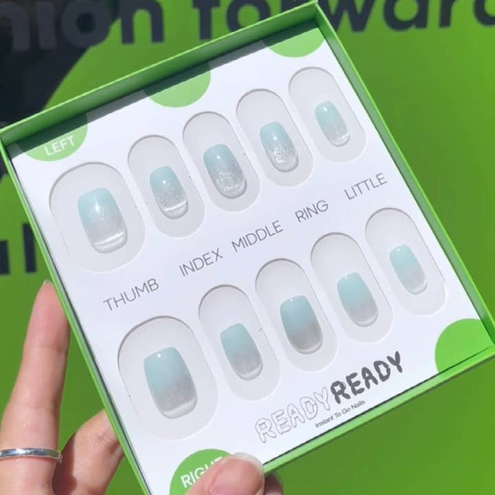 Blue Sparkling - Instant nails, Handmade Luxury Press on nails, Fashion Accessories for wholesale by READY READY Instant nail