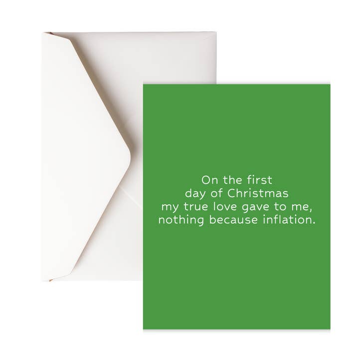 Inflation Greeting Card for wholesale by Opal Rose Creative Studio