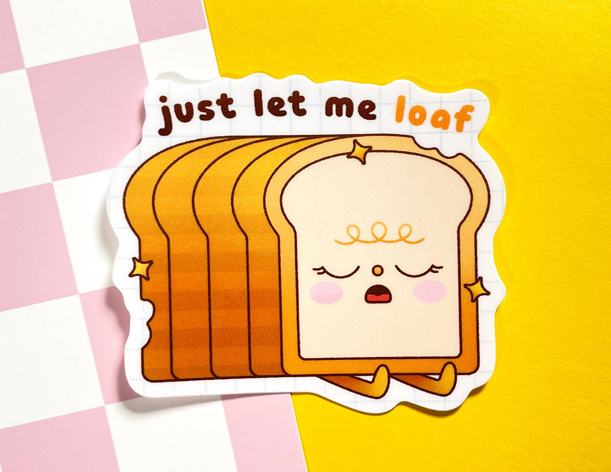 Kidnichols - Vente Autocollant - Autocollant en vinyle mat Let Me Loaf | Autocollant Lazy Day |