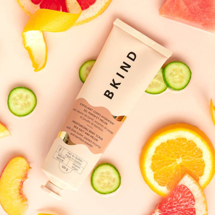 Gommage hydratant pour le corps - Sel marin et melon pour la vente par BKIND