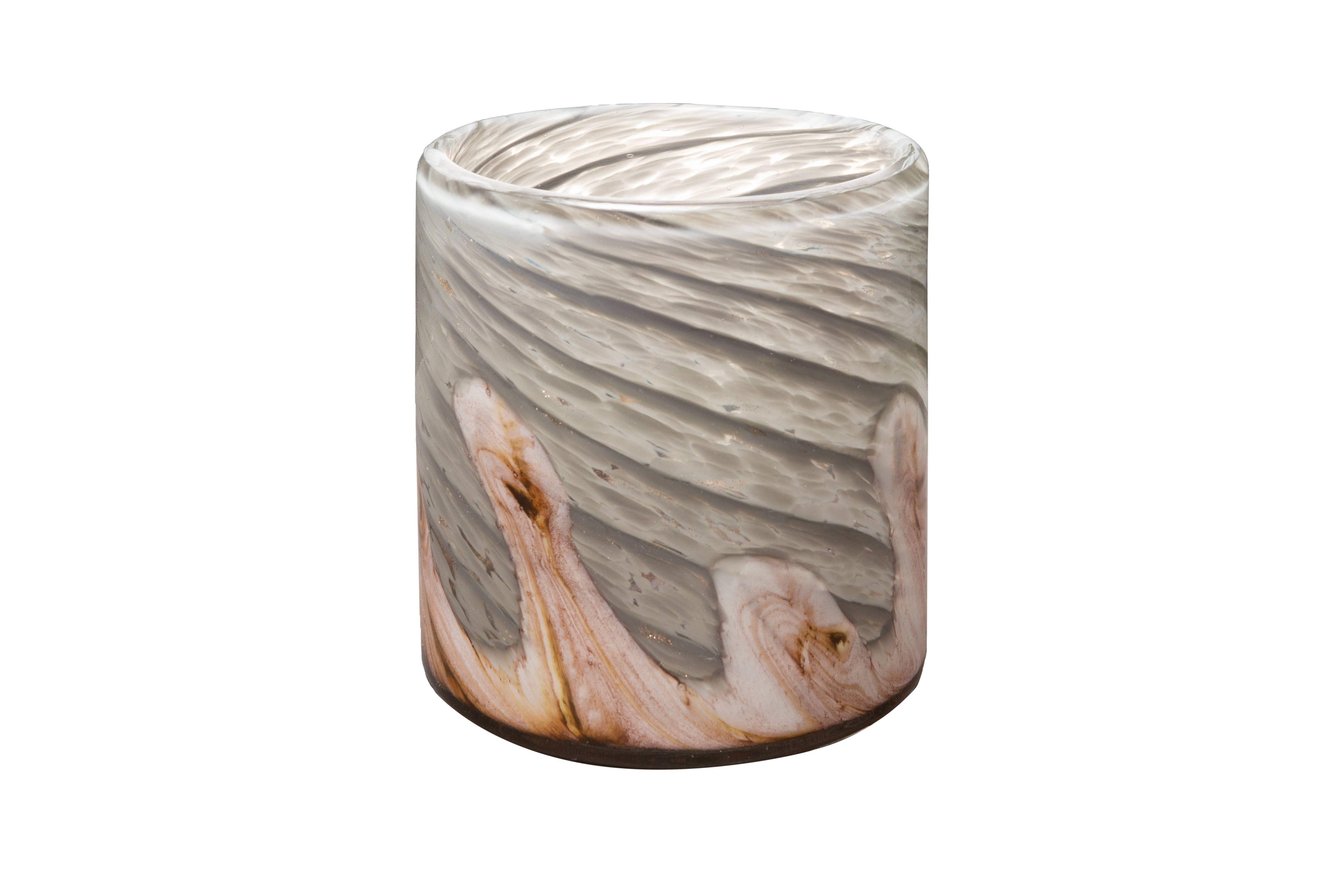 ApricotMint - Wholesale Plant Pot - 4.5" Wave Hand Blown Art Glass Planter2