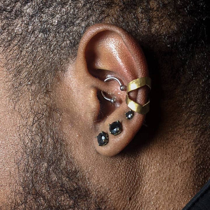 DIAMANT Oorbel / Messing voor wholesale door DARKSTAR MACHINATIONS