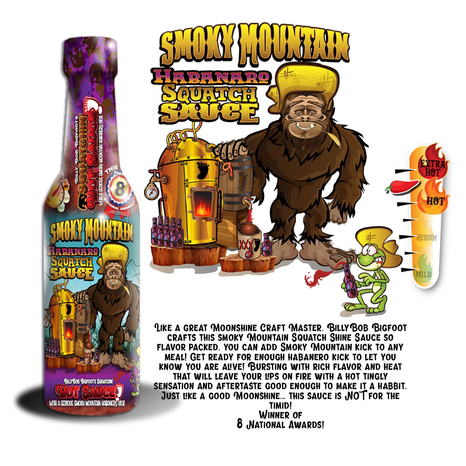 SquatchSwag - Wholesale Hot Sauce - BillyBob Bigfoot's Squatchin HOT SAUCE5