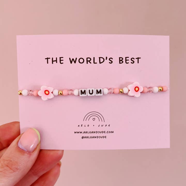 Bracelete Best Mum com cartão por atacado de Arlo & Jude