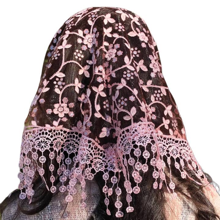 Oremus Mercy - Wholesale Veil - Women's - Cherry Blossom Veil - BURGUNDYÂ