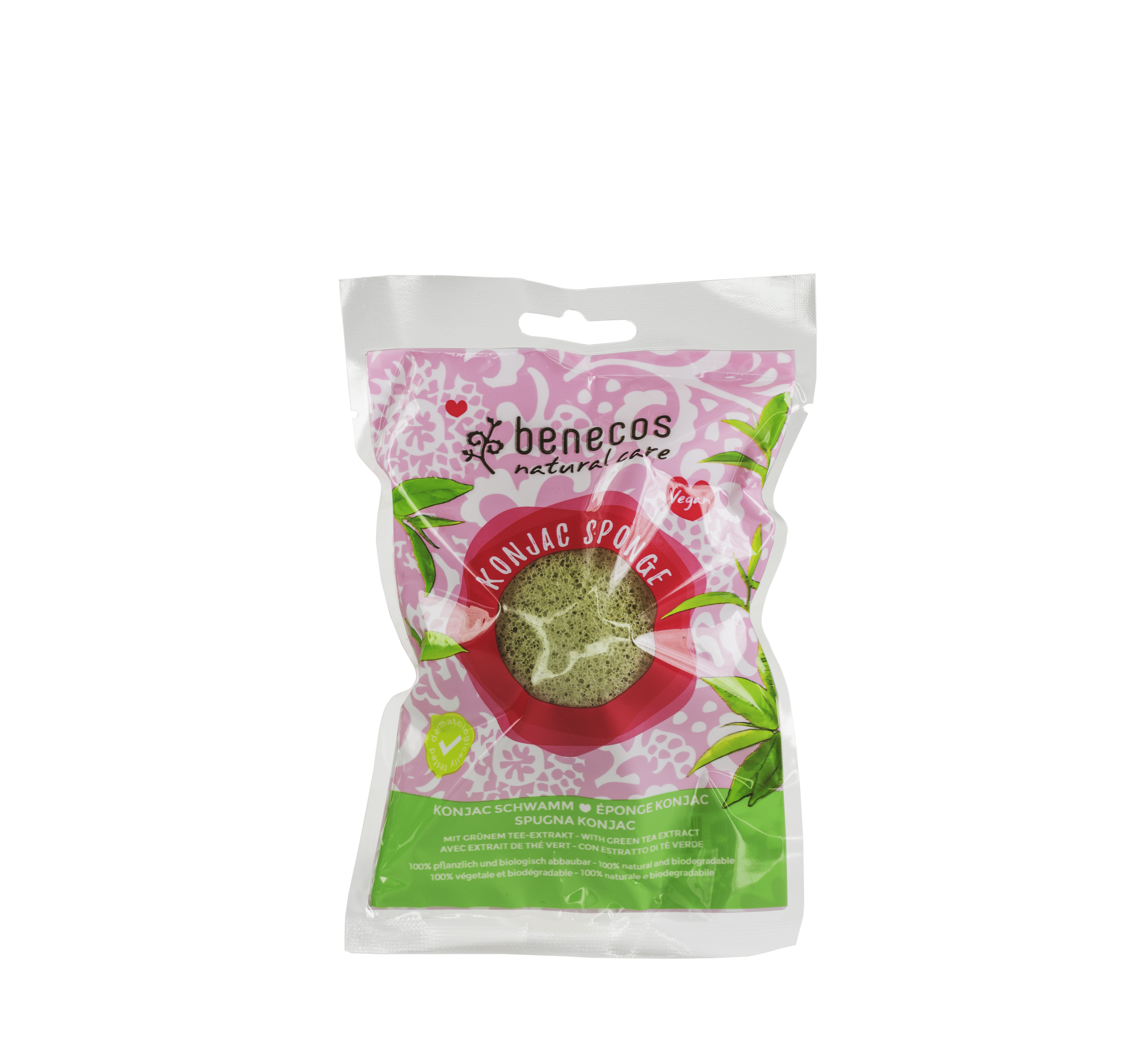 benecos – wholesale Facial cleanser – Konjac Sponge - Green Tea Facial Cleanser2