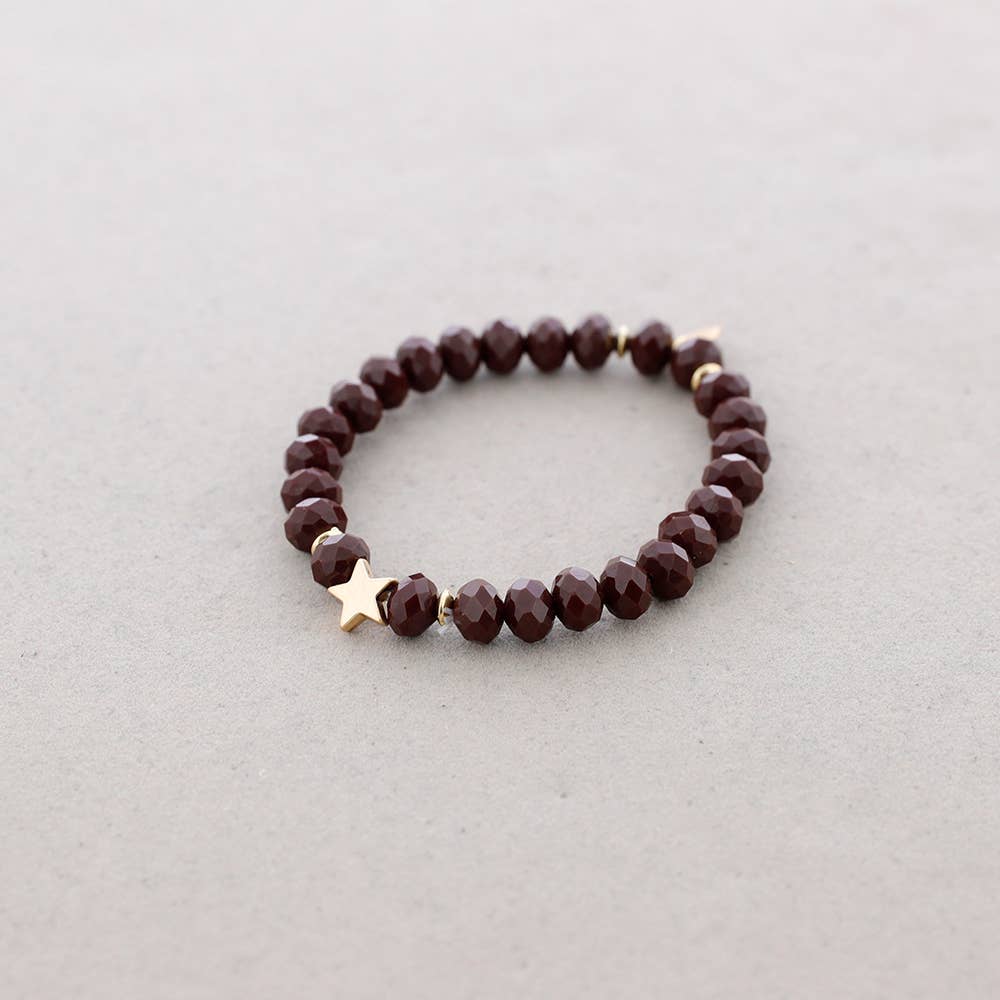 Sonata – Großhandel Perlenarmband – Elastisches Armband mit facettierten Kristallperlen und Stern2