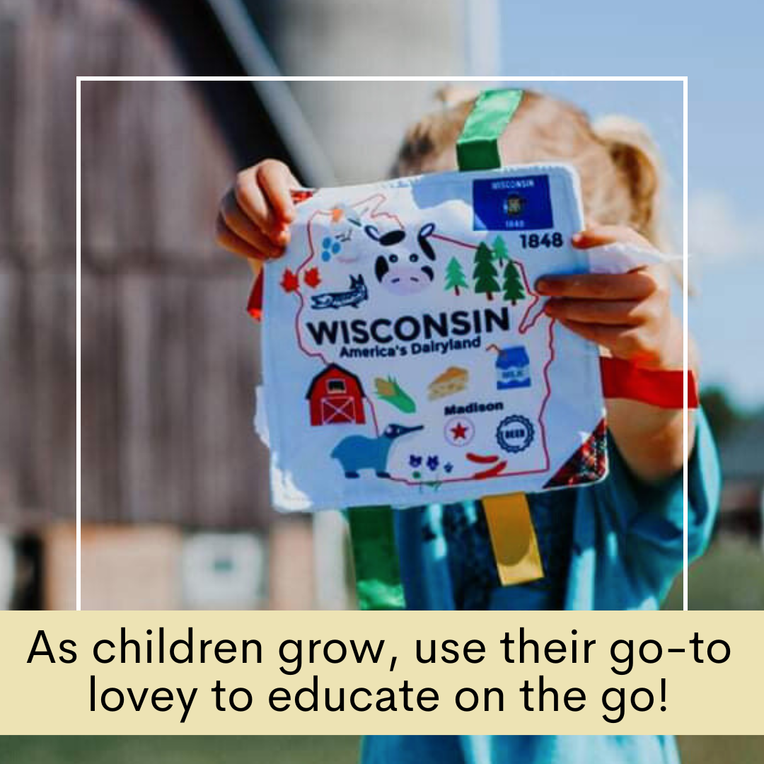 Baby Jack and Company - Wholesale Crinkle Tag Toy - Baby - Wisconsin State Baby Crinkle Tag Square 8"x 8" Toy6