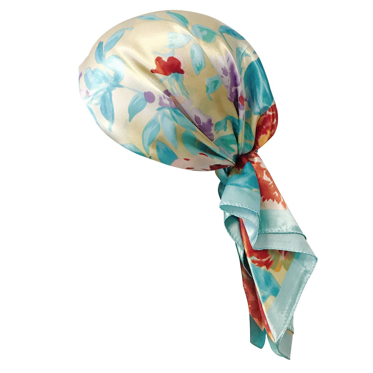 Wrapables.com - Wholesale Scarf - Women's - Wrapables Silk Satin Floral Neckerchief 35 x 35 Inch Square17