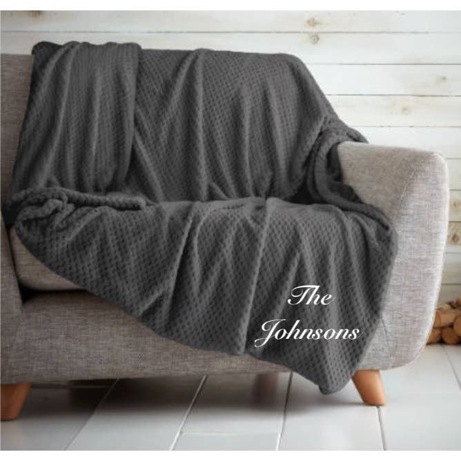 Luxe gepersonaliseerde popcornplaid 200x240cm voor wholesale door Lulabay