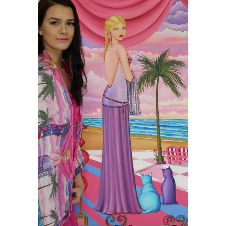 Melissa halsduk Satin Charmeuse Poly chiffong Matt Crepe lång halsduk för wholesale av Sharon Tatem Fashion LLC