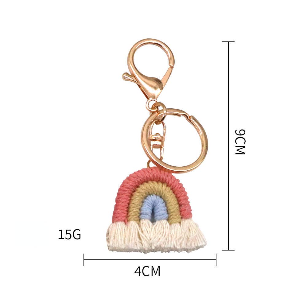 Funkyrel® Atzbranding Limited – wholesale Nyckelringar - Dam – Koco - Virkad regnbågsnyckelring4