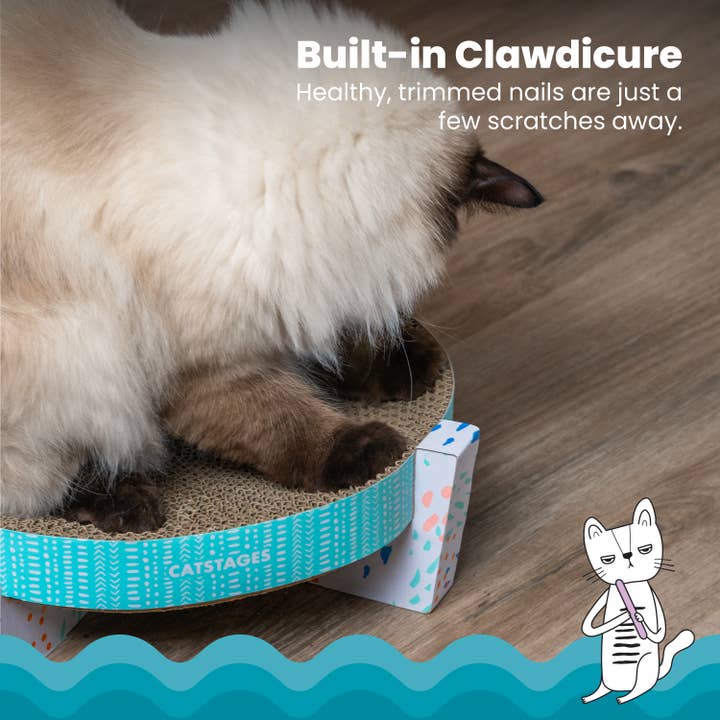 Pet Palette Distribution - Wholesale Pet Scratcher - Cat - Catstages Scratch, Snuggle & Rest Cat Scratcher With Catnip