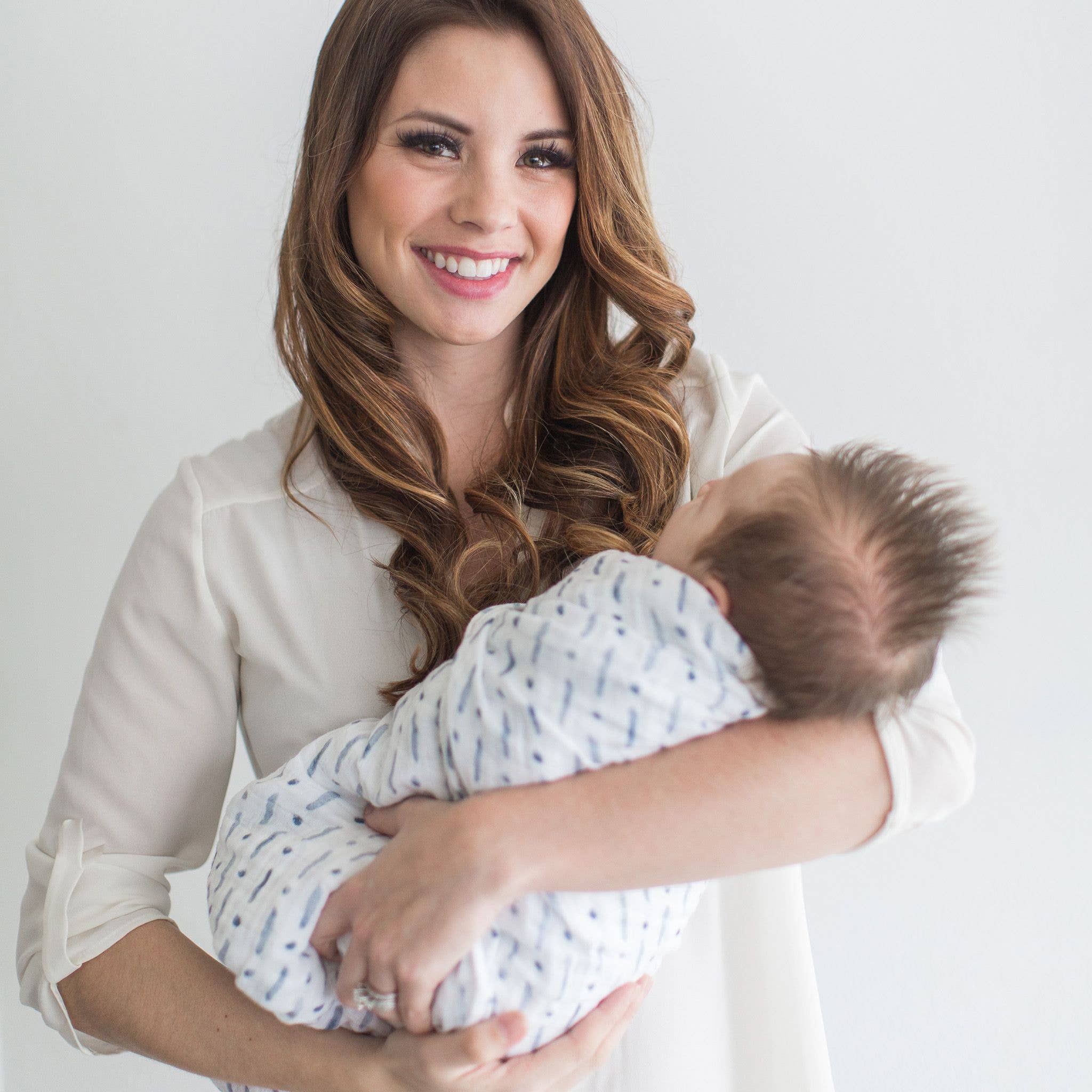 SwaddleDesigns - Vendita all'ingrosso Set di copertine fascianti - Neonati - Coperte in mussola, set di 3, denim indaco5