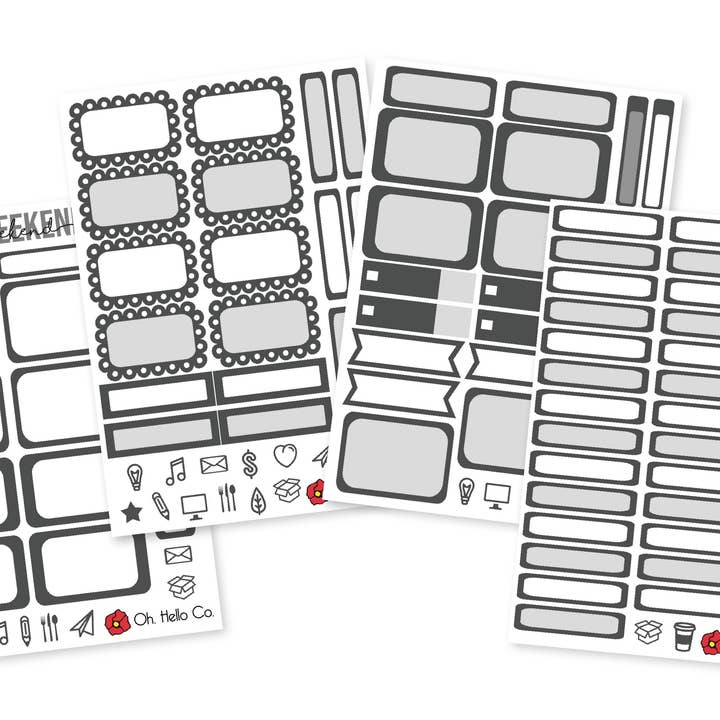 The Greys - Rainbow functionele stickers voor wholesale door Oh, Hello Paper & Gifts