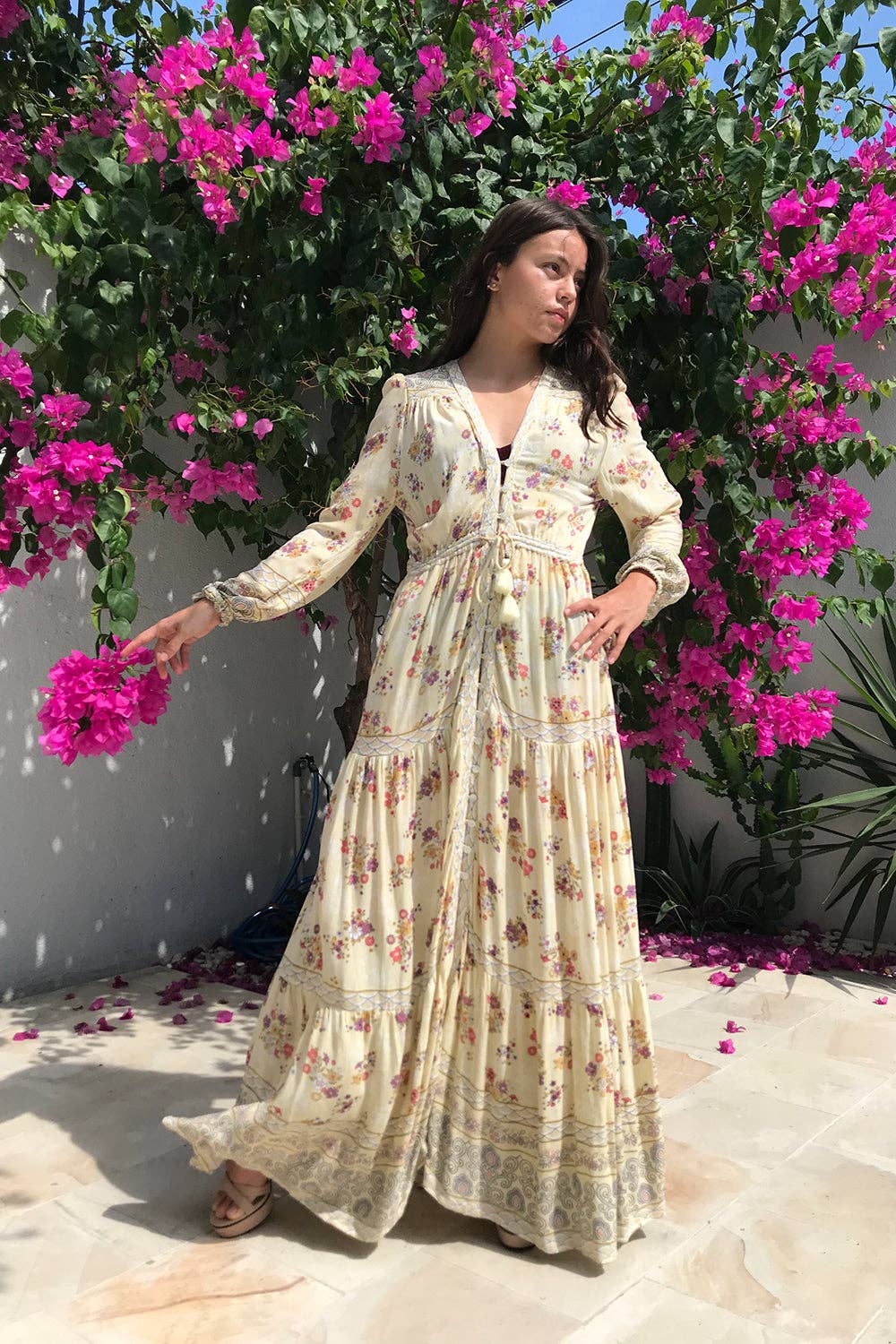 Vanille Robe Maxi Alannah - Vanille en vente sur Faire4